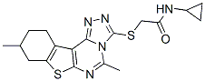 (9ci)-n-環(huán)丙基-2-[(8,9,10,11-四氫-5,9-二甲基[1]苯并噻吩并[3,2-e]-1,2,4-噻唑并[4,3-c]嘧啶-3-基)硫代]-乙酰胺結(jié)構(gòu)式_606113-38-6結(jié)構(gòu)式