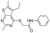 (9ci)-2-[(5-乙基-2,6-二甲基噻吩并[2,3-d]嘧啶-4-基)硫代]-n-苯基-乙酰胺結(jié)構(gòu)式_606113-43-3結(jié)構(gòu)式