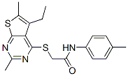 (9ci)-2-[(5-乙基-2,6-二甲基噻吩并[2,3-d]嘧啶-4-基)硫代]-n-(4-甲基苯基)-乙酰胺結(jié)構(gòu)式_606113-44-4結(jié)構(gòu)式