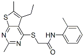 (9ci)-2-[(5-乙基-2,6-二甲基噻吩并[2,3-d]嘧啶-4-基)硫代]-n-(2-甲基苯基)-乙酰胺結(jié)構(gòu)式_606113-45-5結(jié)構(gòu)式