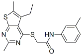 (9ci)-2-[(5-乙基-2,6-二甲基噻吩并[2,3-d]嘧啶-4-基)硫代]-n-(3-甲基苯基)-乙酰胺結(jié)構(gòu)式_606113-46-6結(jié)構(gòu)式