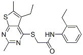 (9ci)-2-[(5-乙基-2,6-二甲基噻吩并[2,3-d]嘧啶-4-基)硫代]-n-(2-乙基苯基)-乙酰胺結(jié)構(gòu)式_606113-47-7結(jié)構(gòu)式