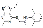 (9ci)-n-(2,6-二甲基苯基)-2-[(5-乙基-2,6-二甲基噻吩并[2,3-d]嘧啶-4-基)硫代]-乙酰胺結(jié)構(gòu)式_606113-49-9結(jié)構(gòu)式