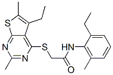 (9ci)-2-[(5-乙基-2,6-二甲基噻吩并[2,3-d]嘧啶-4-基)硫代]-n-(2-乙基-6-甲基苯基)-乙酰胺結(jié)構(gòu)式_606113-51-3結(jié)構(gòu)式