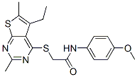 (9ci)-2-[(5-乙基-2,6-二甲基噻吩并[2,3-d]嘧啶-4-基)硫代]-n-(4-甲氧基苯基)-乙酰胺結(jié)構(gòu)式_606113-52-4結(jié)構(gòu)式