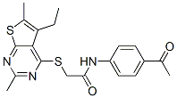 (9ci)-n-(4-乙?；交?-2-[(5-乙基-2,6-二甲基噻吩并[2,3-d]嘧啶-4-基)硫代]-乙酰胺結(jié)構(gòu)式_606113-54-6結(jié)構(gòu)式