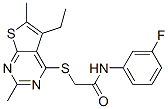 (9ci)-2-[(5-乙基-2,6-二甲基噻吩并[2,3-d]嘧啶-4-基)硫代]-n-(3-氟苯基)-乙酰胺結(jié)構(gòu)式_606113-55-7結(jié)構(gòu)式