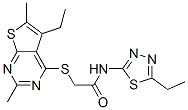 (9ci)-2-[(5-乙基-2,6-二甲基噻吩并[2,3-d]嘧啶-4-基)硫代]-n-(5-乙基-1,3,4-噻二唑-2-基)-乙酰胺結(jié)構(gòu)式_606113-58-0結(jié)構(gòu)式