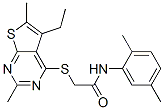 (9ci)-n-(2,5-二甲基苯基)-2-[(5-乙基-2,6-二甲基噻吩并[2,3-d]嘧啶-4-基)硫代]-乙酰胺結(jié)構(gòu)式_606113-59-1結(jié)構(gòu)式