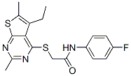 (9ci)-2-[(5-乙基-2,6-二甲基噻吩并[2,3-d]嘧啶-4-基)硫代]-n-(4-氟苯基)-乙酰胺結(jié)構(gòu)式_606113-62-6結(jié)構(gòu)式