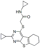 (9ci)-n-環(huán)丙基-2-[(2-環(huán)丙基-5,6,7,8-四氫[1]苯并噻吩并[2,3-d]嘧啶-4-基)硫代]-乙酰胺結(jié)構(gòu)式_606113-64-8結(jié)構(gòu)式