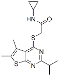 (9ci)-n-環(huán)丙基-2-[[5,6-二甲基-2-(1-甲基乙基)噻吩并[2,3-d]嘧啶-4-基]硫代]-乙酰胺結(jié)構(gòu)式_606113-65-9結(jié)構(gòu)式