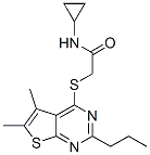 (9ci)-n-環(huán)丙基-2-[(5,6-二甲基-2-丙基噻吩并[2,3-d]嘧啶-4-基)硫代]-乙酰胺結(jié)構(gòu)式_606113-70-6結(jié)構(gòu)式