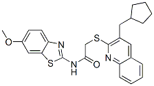 (9ci)-2-[[3-(環(huán)戊基甲基)-2-喹啉]硫代]-n-(6-甲氧基-2-苯并噻唑)-乙酰胺結(jié)構(gòu)式_606113-84-2結(jié)構(gòu)式