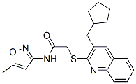 (9ci)-2-[[3-(環(huán)戊基甲基)-2-喹啉]硫代]-n-(5-甲基-3-異噁唑基)-乙酰胺結(jié)構(gòu)式_606113-86-4結(jié)構(gòu)式