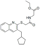 (9ci)-n-[[[3-(環(huán)戊基甲基)-2-喹啉]硫代]乙?；鵠-甘氨酸乙酯結(jié)構(gòu)式_606113-92-2結(jié)構(gòu)式