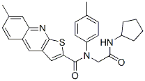 (9CI)-N-[2-(環(huán)戊基氨基)-2-氧代乙基]-7-甲基-N-(4-甲基苯基)-噻吩并[2,3-b]喹啉-2-羧酰胺結(jié)構(gòu)式_606114-16-3結(jié)構(gòu)式