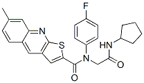 Thieno[2,3-b]quinoline-2-carboxamide, n-[2-(cyclopentylamino)-2-oxoethyl]-n-(4-fluorophenyl)-7-methyl- (9ci) Structure,606114-17-4Structure