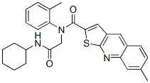 (9CI)-N-[2-(環(huán)己基氨基)-2-氧代乙基]-7-甲基-N-(2-甲基苯基)-噻吩并[2,3-b]喹啉-2-羧酰胺結(jié)構(gòu)式_606114-19-6結(jié)構(gòu)式