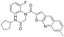 Thieno[2,3-b]quinoline-2-carboxamide, n-[2-(cyclopentylamino)-2-oxoethyl]-n-(2-fluorophenyl)-7-methyl- (9ci) Structure,606114-72-1Structure