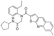 Thieno[2,3-b]quinoline-2-carboxamide, n-[2-(cyclopentylamino)-2-oxoethyl]-n-(2-ethylphenyl)-7-methyl- (9ci) Structure,606114-74-3Structure