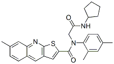 (9CI)-N-[2-(環(huán)戊基氨基)-2-氧代乙基]-N-(2,4-二甲基苯基)-7-甲基-噻吩并[2,3-b]喹啉-2-羧酰胺結(jié)構(gòu)式_606114-75-4結(jié)構(gòu)式