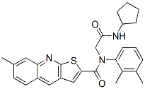 (9CI)-N-[2-(環(huán)戊基氨基)-2-氧代乙基]-N-(2,3-二甲基苯基)-7-甲基-噻吩并[2,3-b]喹啉-2-羧酰胺結(jié)構(gòu)式_606114-76-5結(jié)構(gòu)式