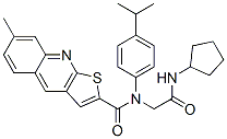 (9CI)-N-[2-(環(huán)戊基氨基)-2-氧代乙基]-7-甲基-N-[4-(1-甲基乙基)苯基]-噻吩并[2,3-b]喹啉-2-羧酰胺結(jié)構(gòu)式_606114-78-7結(jié)構(gòu)式