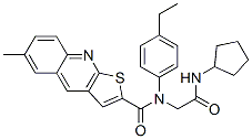 (9CI)-N-[2-(環(huán)戊基氨基)-2-氧代乙基]-N-(4-乙基苯基)-6-甲基-噻吩并[2,3-b]喹啉-2-羧酰胺結(jié)構(gòu)式_606114-99-2結(jié)構(gòu)式