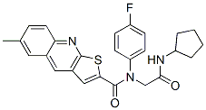 Thieno[2,3-b]quinoline-2-carboxamide, n-[2-(cyclopentylamino)-2-oxoethyl]-n-(4-fluorophenyl)-6-methyl- (9ci) Structure,606115-00-8Structure