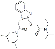 (9ci)-2-[[1-[2-(3,5-二甲基-1-哌啶基)-2-氧代乙基]-1H-苯并咪唑-2-基]硫代]-N,N-雙(1-甲基乙基)-乙酰胺結構式_606117-52-6結構式