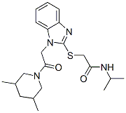 (9ci)-2-[[1-[2-(3,5-二甲基-1-哌啶基)-2-氧代乙基]-1H-苯并咪唑-2-基]硫代]-n-(1-甲基乙基)-乙酰胺結構式_606117-53-7結構式