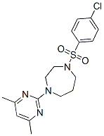 (9ci)-1-[(4-氯苯基)磺?；鵠-4-(4,6-二甲基-2-嘧啶)六氫-1H-1,4-二氮雜卓結(jié)構(gòu)式_606118-06-3結(jié)構(gòu)式