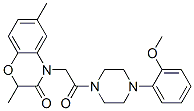 (9ci)-1-[(2,3-二氫-2,6-二甲基-3-氧代-4H-1,4-苯并噁嗪-4-基)乙?；鵠-4-(2-甲氧基苯基)-哌嗪結(jié)構(gòu)式_606119-96-4結(jié)構(gòu)式