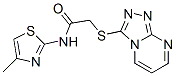 Acetamide, n-(4-methyl-2-thiazolyl)-2-(1,2,4-triazolo[4,3-a]pyrimidin-3-ylthio)-(9ci) Structure,606121-84-0Structure