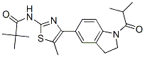 (9CI)-N-[4-[2,3-二氫-1-(2-甲基-1-氧代丙基)-1H-吲哚-5-基]-5-甲基-2-噻唑]-2,2-二甲基-丙酰胺結(jié)構(gòu)式_606121-94-2結(jié)構(gòu)式