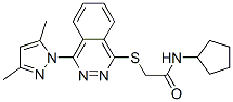 (9ci)-n-環(huán)戊基-2-[[4-(3,5-二甲基-1H-吡唑-1-基)-1-二氮雜萘]硫代]-乙酰胺結(jié)構(gòu)式_606122-28-5結(jié)構(gòu)式