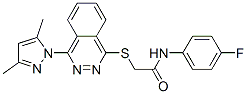 (9ci)-2-[[4-(3,5-二甲基-1H-吡唑-1-基)-1-二氮雜萘]硫代]-n-(4-氟苯基)-乙酰胺結(jié)構(gòu)式_606122-31-0結(jié)構(gòu)式