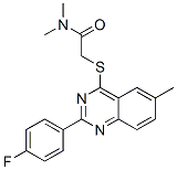 Acetamide, 2-[[2-(4-fluorophenyl)-6-methyl-4-quinazolinyl]thio]-n,n-dimethyl-(9ci) Structure,606131-44-6Structure