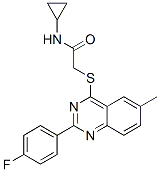 Acetamide, n-cyclopropyl-2-[[2-(4-fluorophenyl)-6-methyl-4-quinazolinyl]thio]-(9ci) Structure,606131-52-6Structure