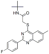 (9ci)-n-(1,1-二甲基乙基)-2-[[2-(4-氟苯基)-6-甲基-4-喹唑啉]硫代]-乙酰胺結構式_606131-64-0結構式