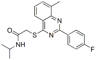 Acetamide, 2-[[2-(4-fluorophenyl)-8-methyl-4-quinazolinyl]thio]-n-(1-methylethyl)-(9ci) Structure,606131-75-3Structure