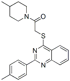 Piperidine, 4-methyl-1-[[[2-(4-methylphenyl)-4-quinazolinyl]thio]acetyl]-(9ci) Structure,606132-39-2Structure