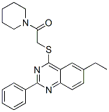 Piperidine, 1-[[(6-ethyl-2-phenyl-4-quinazolinyl)thio]acetyl]-(9ci) Structure,606132-48-3Structure