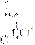 Acetamide, 2-[(6-chloro-2-phenyl-4-quinazolinyl)thio]-n-(3-methylbutyl)-(9ci) Structure,606132-52-9Structure