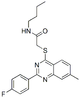 Acetamide, n-butyl-2-[[2-(4-fluorophenyl)-7-methyl-4-quinazolinyl]thio]-(9ci) Structure,606132-68-7Structure