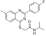 2-[[2-(4-氟苯基)-7-甲基-4-喹唑啉]硫代]-n-(1-甲基乙基)乙酰胺結(jié)構(gòu)式_606132-70-1結(jié)構(gòu)式