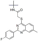 (9ci)-n-(1,1-二甲基乙基)-2-[[2-(4-氟苯基)-7-甲基-4-喹唑啉]硫代]-乙酰胺結(jié)構(gòu)式_606132-75-6結(jié)構(gòu)式