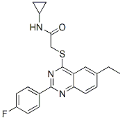 Acetamide, n-cyclopropyl-2-[[6-ethyl-2-(4-fluorophenyl)-4-quinazolinyl]thio]-(9ci) Structure,606132-79-0Structure