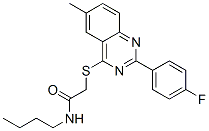 Acetamide, n-butyl-2-[[2-(4-fluorophenyl)-6-methyl-4-quinazolinyl]thio]-(9ci) Structure,606132-80-3Structure